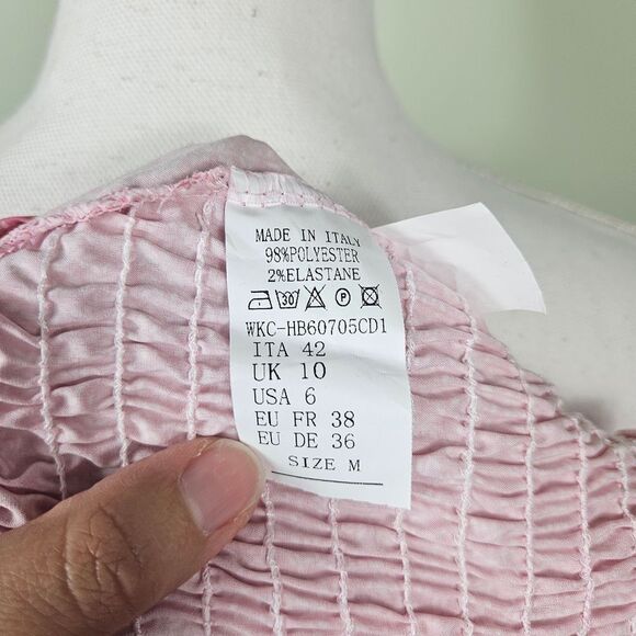 NWT Nasty Gal Floral Ruched Crop Top. Pink Med - Picture 14 of 15